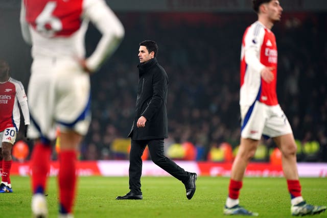 Arsenal manager Mikel Arteta after the Premier League draw against Aston Villa