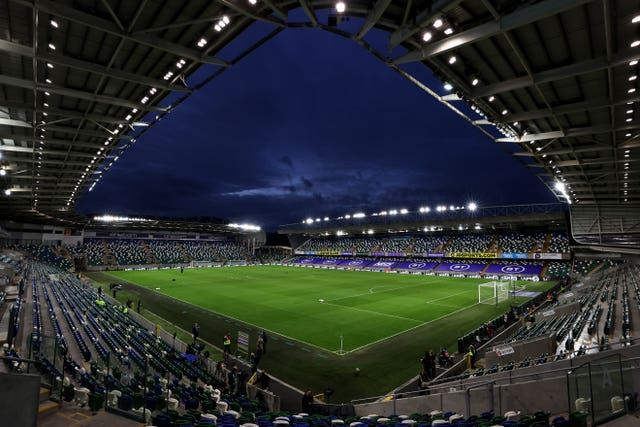 Windsor Park will welcome 1,060 supporters into the stadium for Thursday's play-off final between Northern Ireland and Slovakia