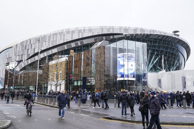 Tottenham's last couple of games have been postponed because of a Covid-19 outbreak (Adam Davy/PA)