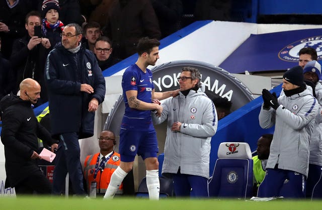 Maurizio Sarri and Cesc Fabregas