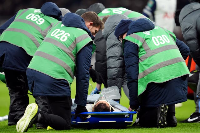 Rodrigo Bentancur leaves the pitch on a stretcher 