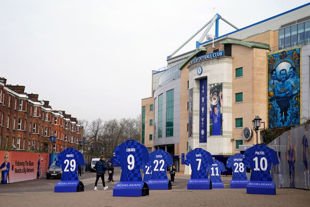 A general view outside Stamford Bridge