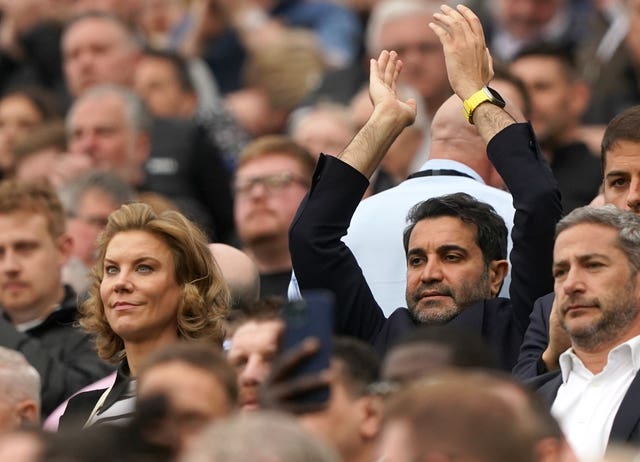 Co-owners Amanda Staveley and Mehrdad Ghodoussi spoke to the Newcastle squad as they geared up for a final push