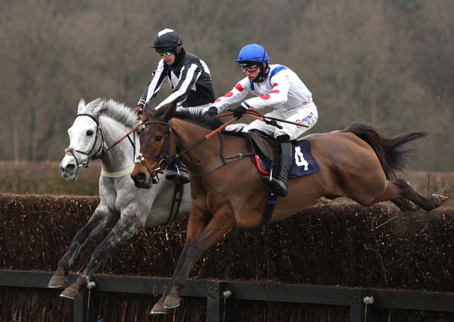 War Lord (left) in action at Lingfield