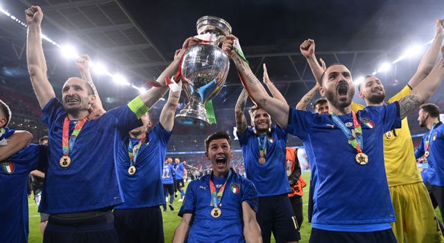 Italy were crowned European champions just nine months ago