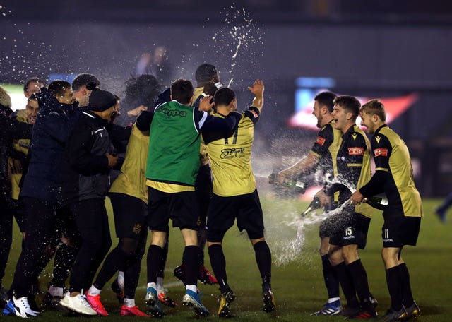 Lowly Marine toast success over Havant and Waterlooville in the FA Cup