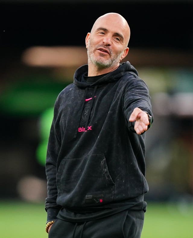 Chelsea manager Enzo Maresca during a training session
