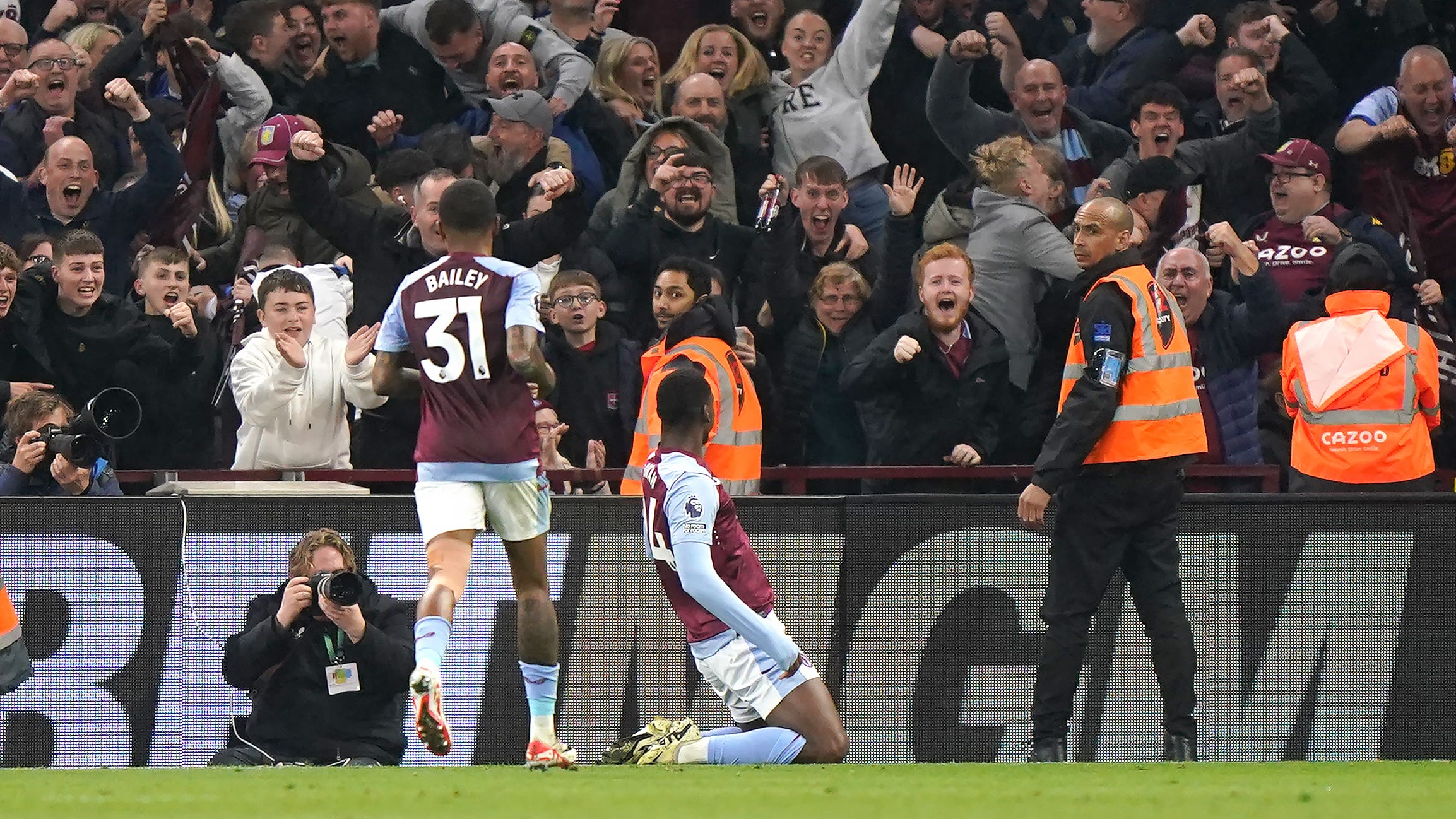 Jhon Duran, right, starred for Aston Villa (Bradley Collyer/PA)