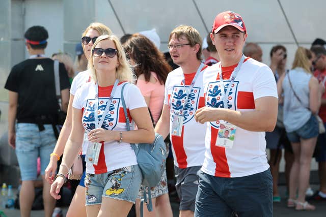 England fans at Russia World Cup 2018