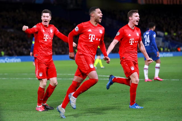 Bayern Munich’s Robert Lewandowski was on target in west London 