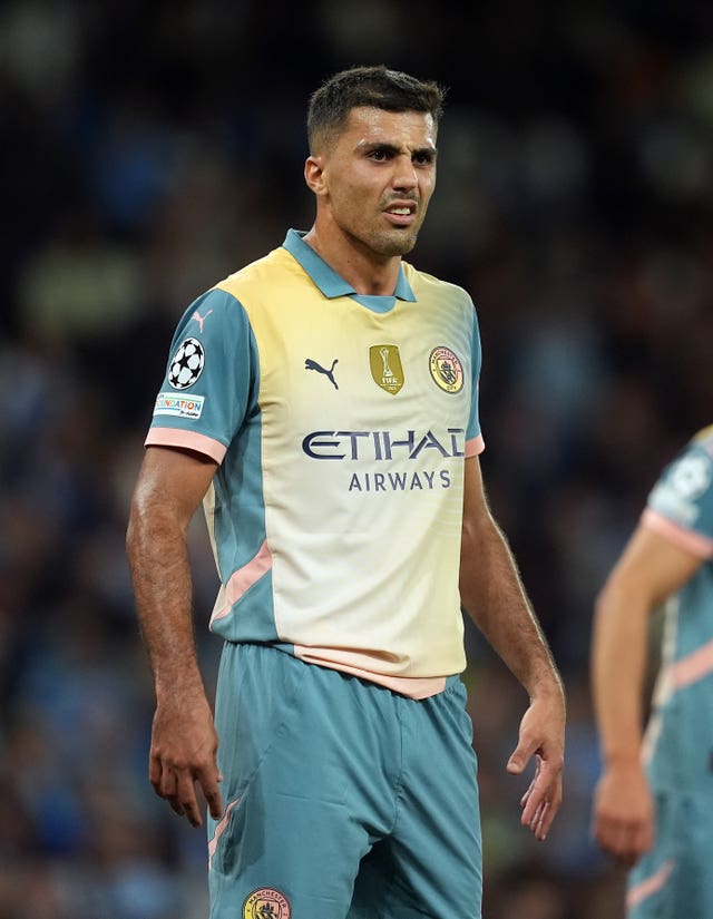 Manchester City midfielder Rodri during a match