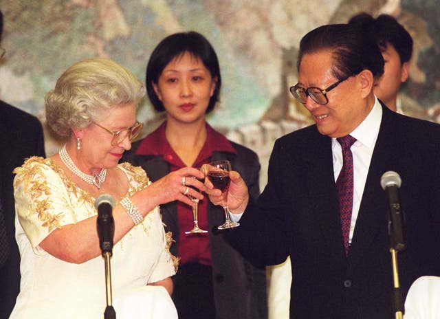 The Queen and Jiang Zemin