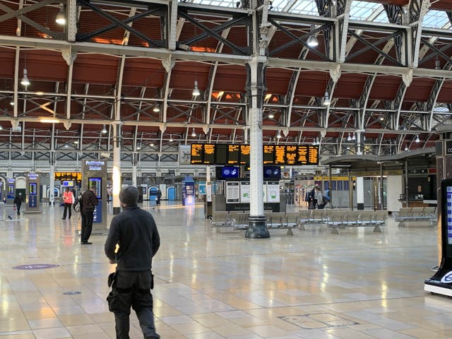 An empty concourse at Paddington Station