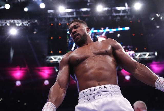 Anthony Joshua (pictured) is the only fight left for Tyson Fury, according to promoter Eddie Hearn 