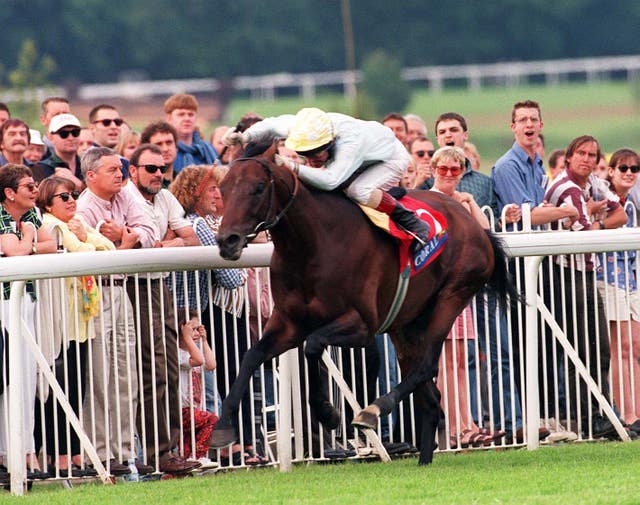 Pilsudski winning the Coral-Eclipse Stakes at Sandown in 1997 