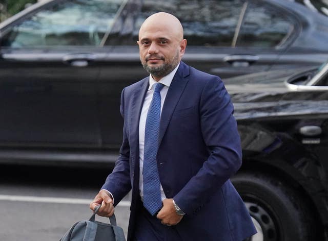 Former health secretary Sajid Javid arrives to give evidence to the UK Covid-19 Inquiry 