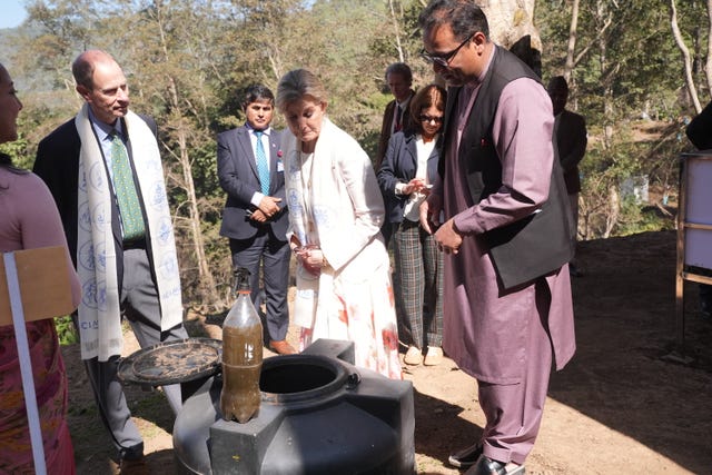 The royals are shown a special bio fertiliser