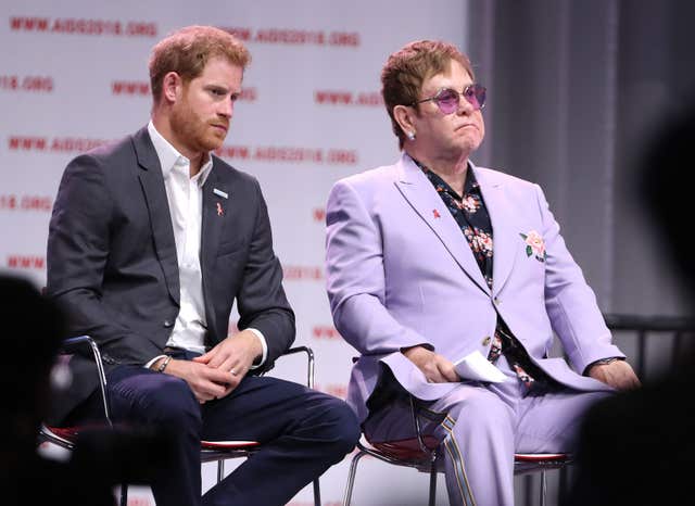 Harry and Sir Elton have been friends for a number of years. Gareth Fuller/PA Wire