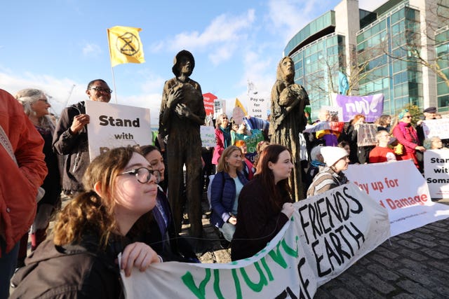 Climate change protest