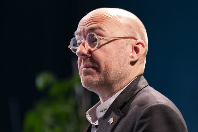 Patrick Harvie listening to a question during the manifesto launch