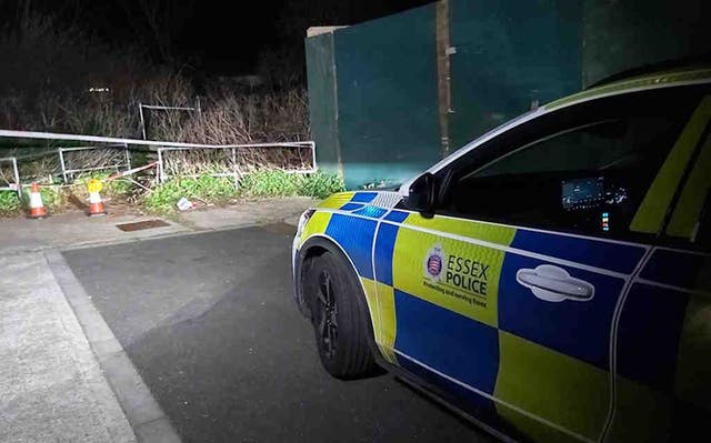 A police cordon in Hillman Avenue, Jaywick after a woman was killed in a dog attack 