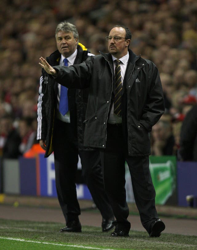 Guus Hiddink, left, and Rafael Benitez