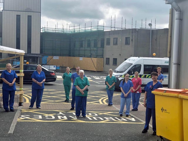 The silence was also observed at Ulster Hospital in Belfast 