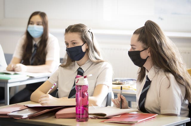 S5 and S6 pupils at St Columba’s High School in Gourock, Inverclyde