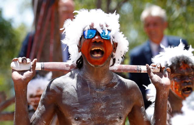 The ceremony took place at Mount Nhulun in Nhulunbuy (Phil Noble/PA)