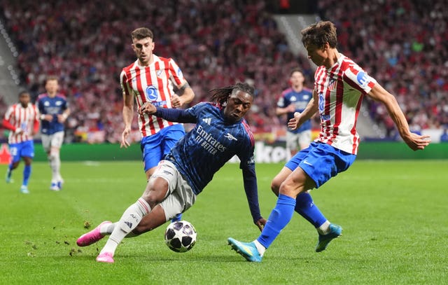 Eberechi Eze saw his claim for a penalty overturned in Madrid 