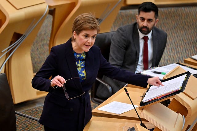 Nicola Sturgeon at Holyrood