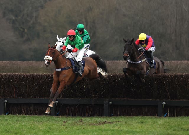 David Bass riding Two For Gold (left) on their way to winning the Fleur De Lys Chase during day three of The Winter Million Festival at Lingfield Park last year
