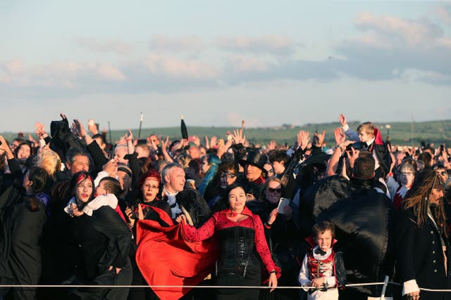 People dressed as Vampires at Whitby Abbey in Yorkshire, as they attempt to set a new Guinness World Record for the most amount of vampires in one place on the on 125th anniversary of the publication of Dracula. Picture date: Thursday May 26, 2022
