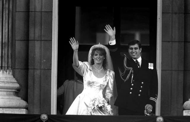 Duke and Duchess of York on their wedding day in 1986