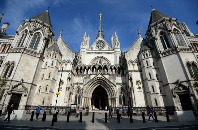 The Royal Courts of Justice (Andrew Matthews/PA)