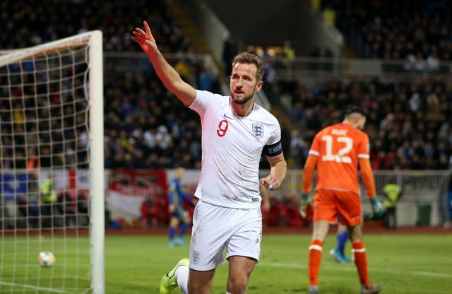 Harry Kane was among the scorers in a 4-0 win in Kosovo