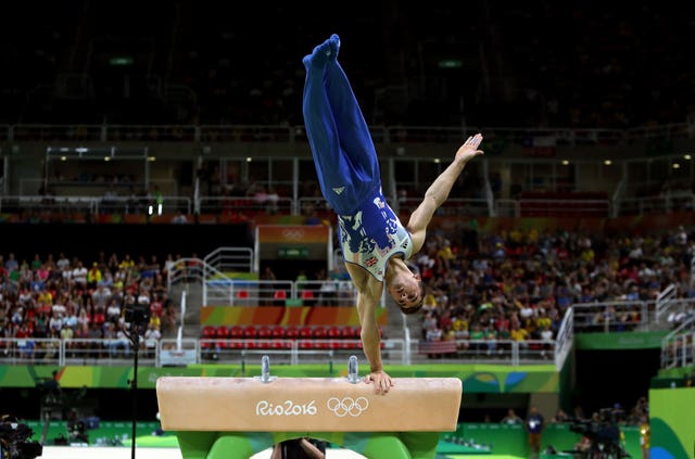 Whitlock followed up his gold on the floor with one on the pommel horse two hours later