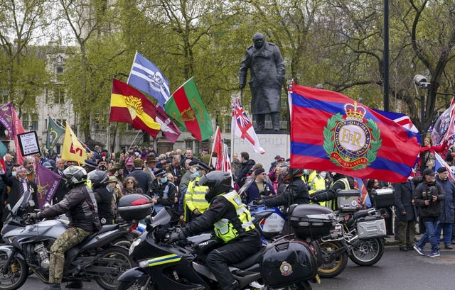 Veterans march