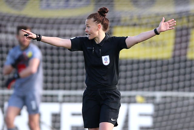 Rebecca Welch refereed the League Two clash between Harrogate and Port Vale on Easter Monday