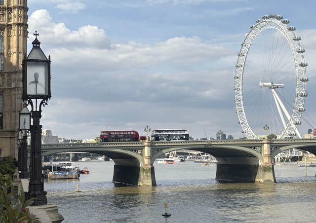 Emergency services at an incident at Westminster Bridge in London