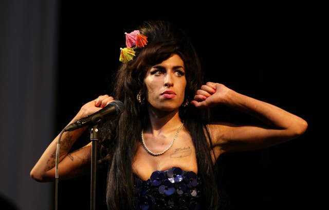 Amy Winehouse performs at the Glastonbury Festival in 2008