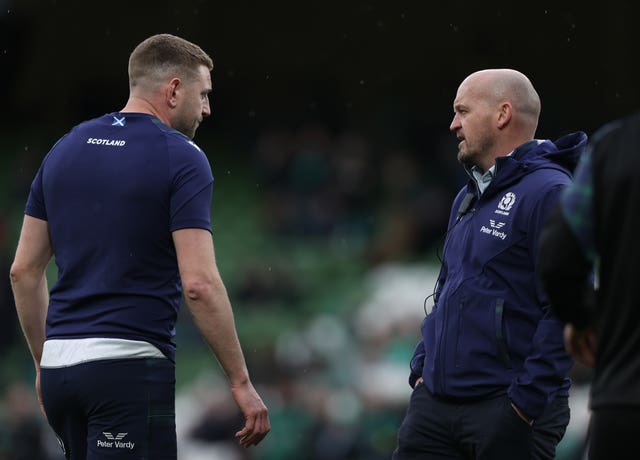 Scotland boss Gregor Townsend, right, agreed with comments made by fly-half Finn Russell
