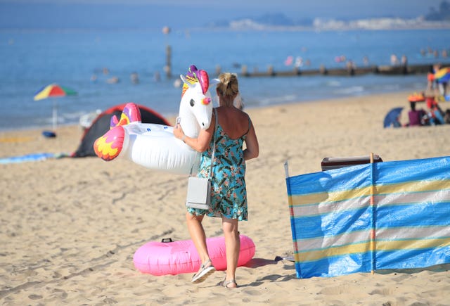 Woman on Bournemouth beach