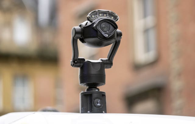 A camera on top of a Live Facial Recognition van