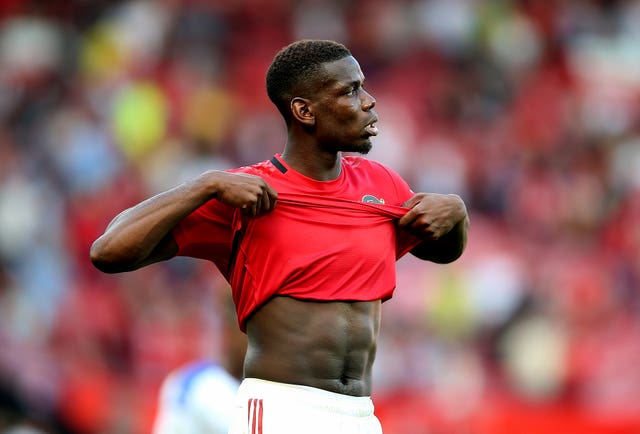 Paul Pogba is doubtful for the visit of Arsenal because of an ankle injury (Nigel French/PA)