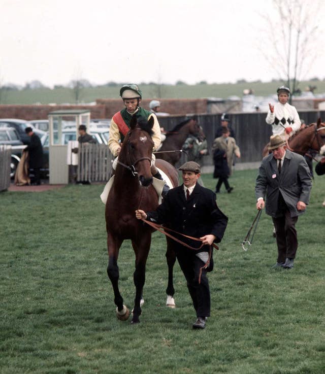 Nijinsky with Lester Piggott before his victory in the 2000 Guineas - they would go on to win the Triple Crown
