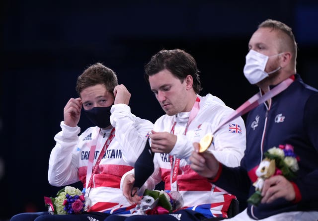 Alfie Hewett, left, and Gordon Reid, centre, suffered another painful Paralympic defeat 