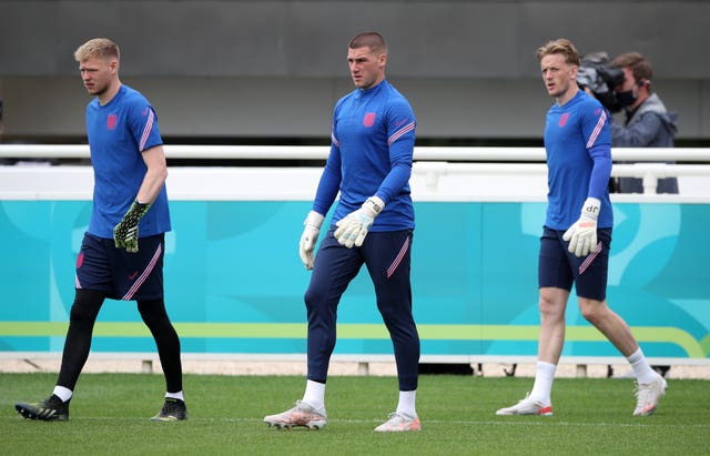 Aaron Ramsdale (left), Sam Johnstone and Jordan Pickford