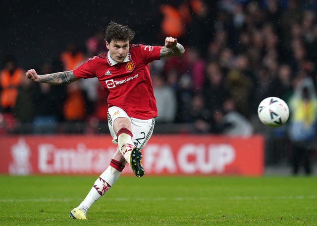 Victor Lindelof scores in Manchester United's FA Cup semi-final win over Brighton at Wembley