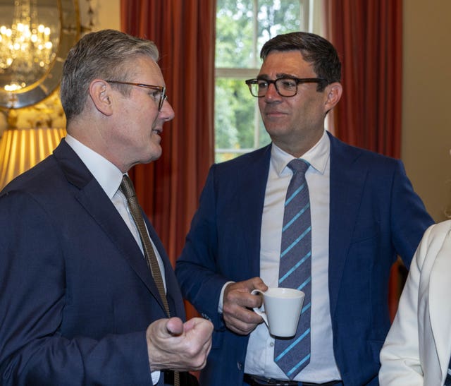 Prime Minister Sir Keir Starmer and mayor of Greater Manchester Andy Burnham